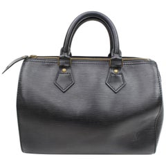 Louis Vuitton Speedy Noir 25 868713 Black Leather Satchel