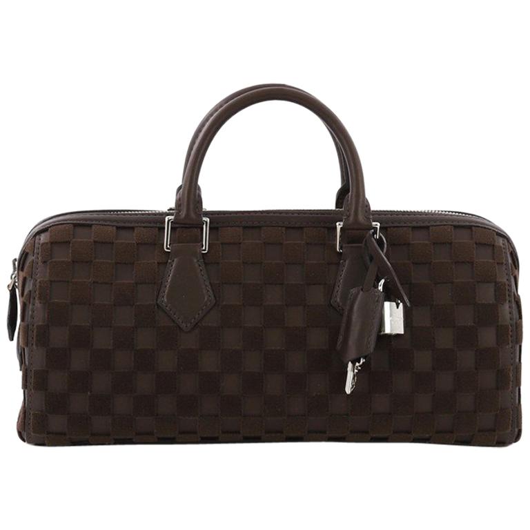 Louis Vuitton Speedy Cube Bag Damier Cubic Leather and Velvet East West