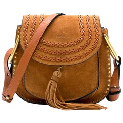 Chloe - Petit sac Hudson en daim brun