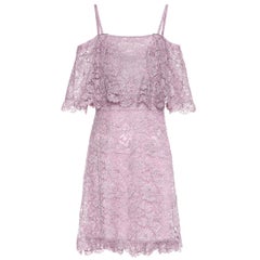 Valentino Cotton-Blend Lace Mini Dress 