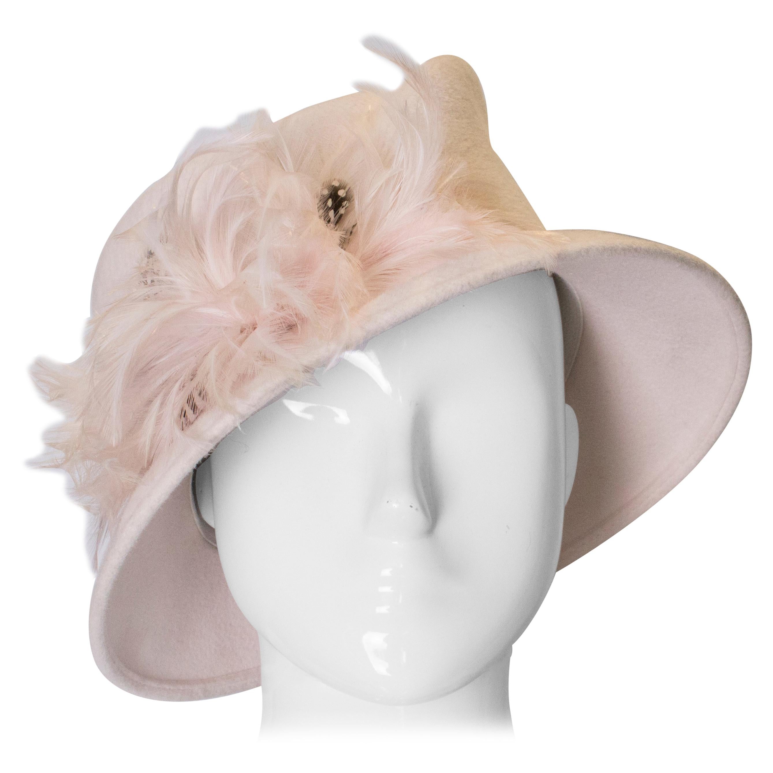 Vintage Pastel Pink Hat by Emma B design