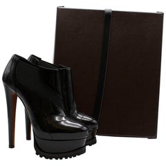 Alaia Benoit 165 patent leather shoe boots US 9.5