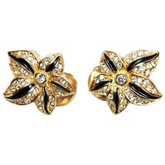 Vintage Christian Dior Floral Earrings