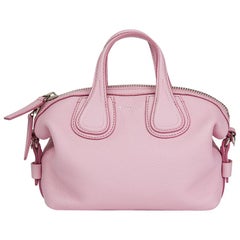 Used 2017 Givenchy Pink Calfskin Leather Micro Nightingale