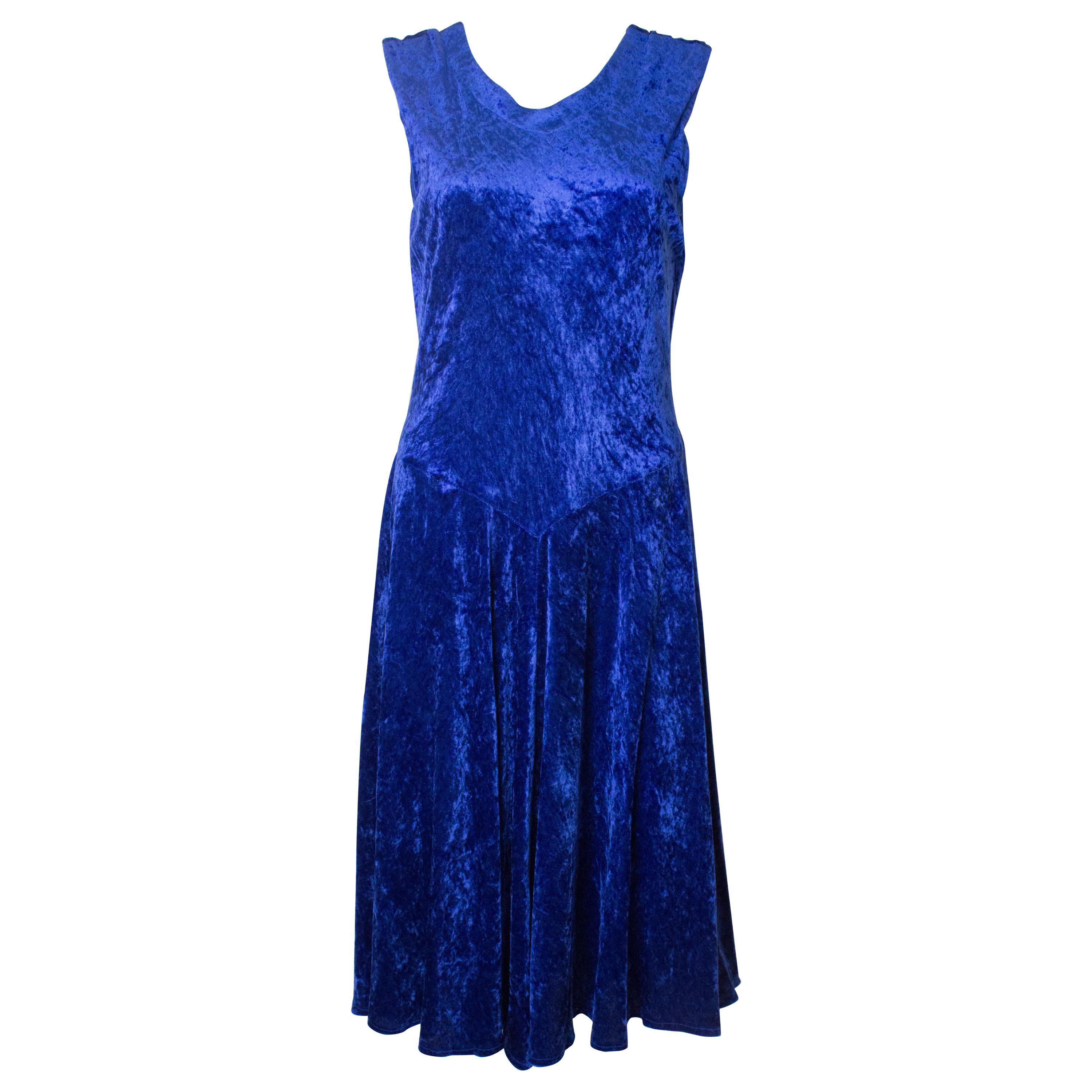 Vintage Velvet Dress by Jinty For Sale