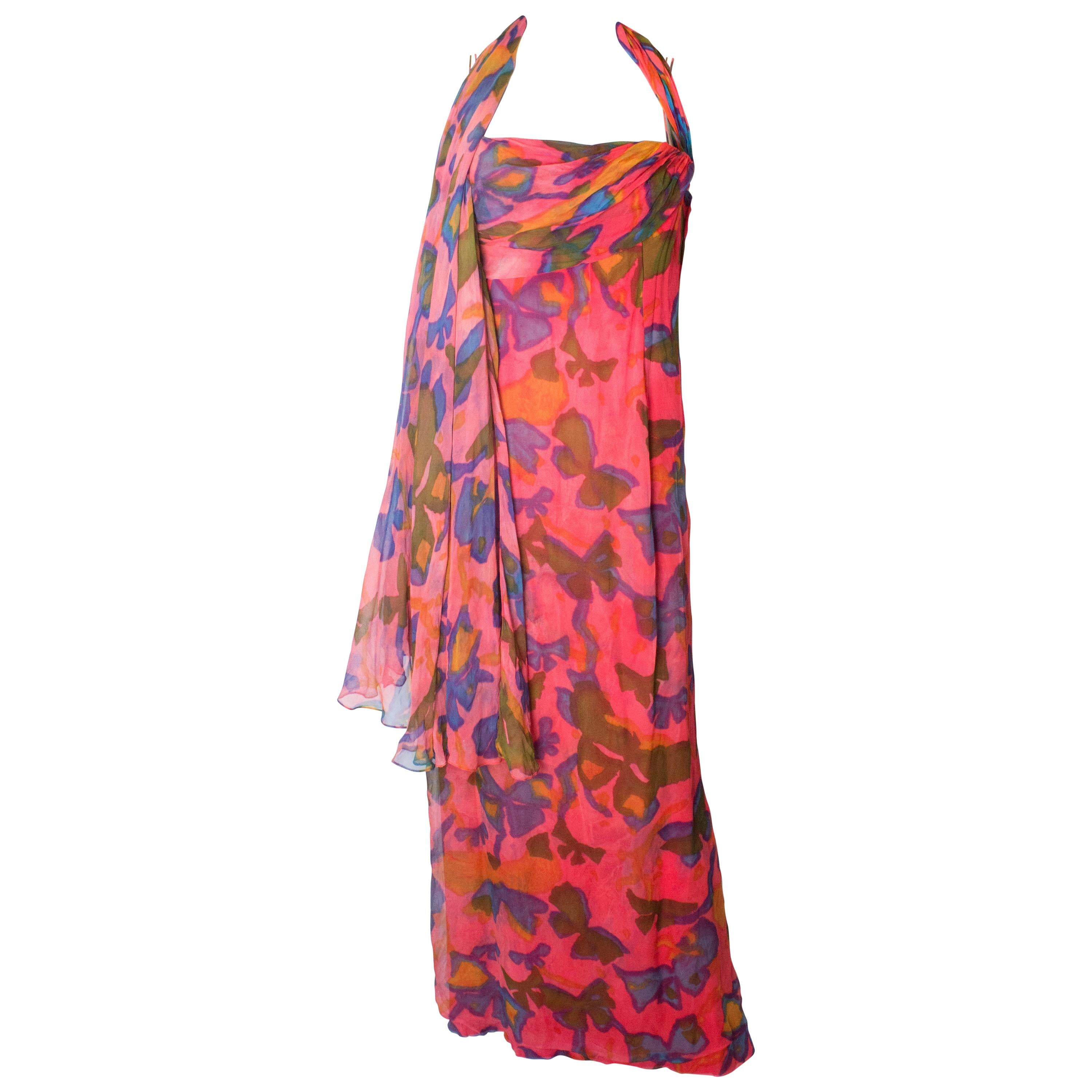 Vintage Malcolm Starr Silk Gown