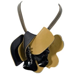 Black & Mustard Yellow Marni Statement Necklace