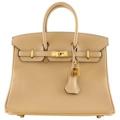 Hermès Sac Birkin 25 cm en cuir Trench Swift