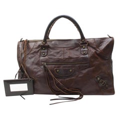 Balenciaga City 868853 Brown Leather Shoulder Bag