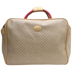 Gucci Sherry Monogram Web Suitcase Luggage 868728 Brown Coated Canvas Weekend/Tr