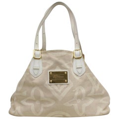 Louis Vuitton Cabas Limited Edition Rose Tahitienne Pm 868714 Taupe Canvas Tote
