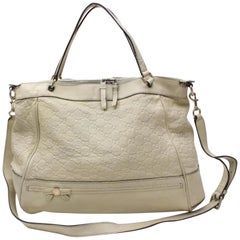 Gucci Emily Guccissima Hobo Tote 867303 Beige Patent Leather Shoulder Bag