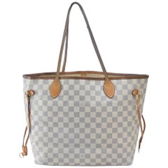 Louis Vuitton Neverfull Damier Mm 867314 Azur Coated Canvas Tote