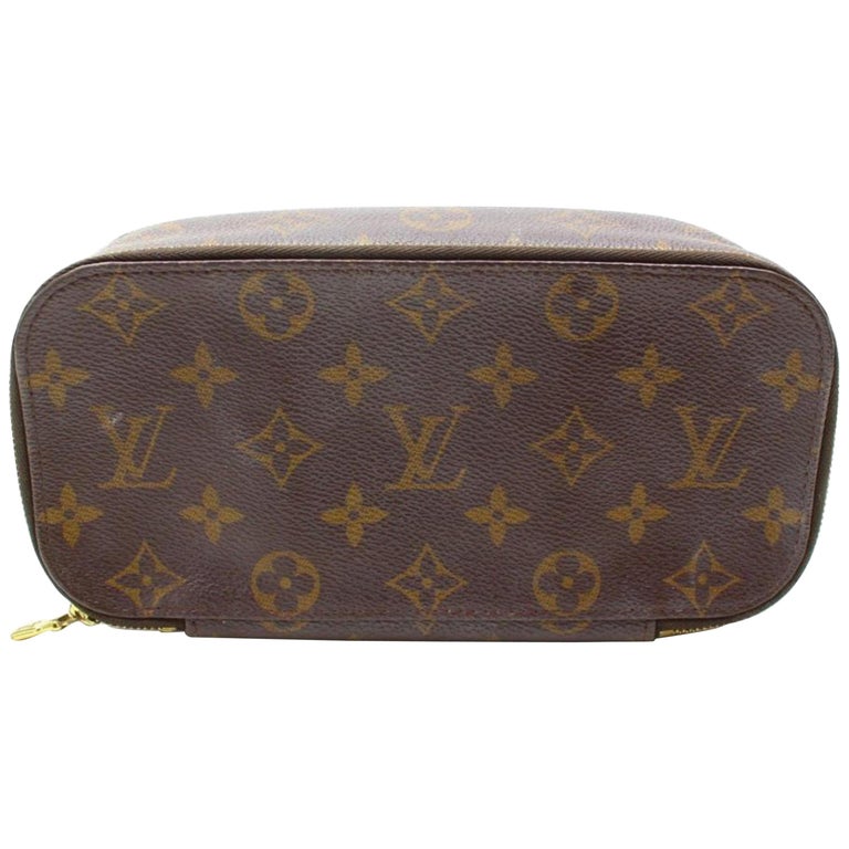 Louis Vuitton Brown Trousse Monogram Pouch Blush Case 868082 Cosmetic ...