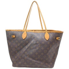 Louis Vuitton Neverfull Monogram Mm Everyday 869000 Brown Coated Canvas Tote