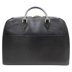 Louis Vuitton Sorbonne Noir 868677 Black Leather Weekend/Travel Bag