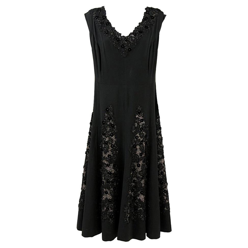 1950s Black Italian Dress
