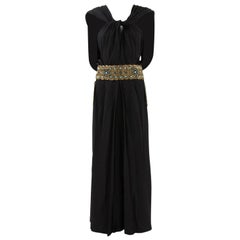 Retro 1960s Italian Long Dress with Sequin Details