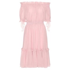 Alexander McQueen Cotton and Silk Crepe Off-The-Shoulder Dress