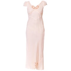 1940s Love Bird Bias Rayon Negligee Slip Dress