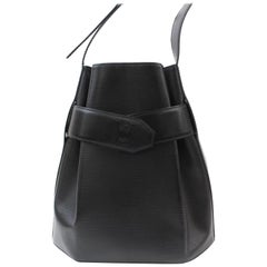 Louis Vuitton Sac D'epaule Bucket Twist Noir Drawstring Hobo 869540 Black Leathe