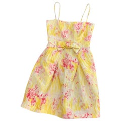 Red Valentino Floral shoulder strap Dress with bow