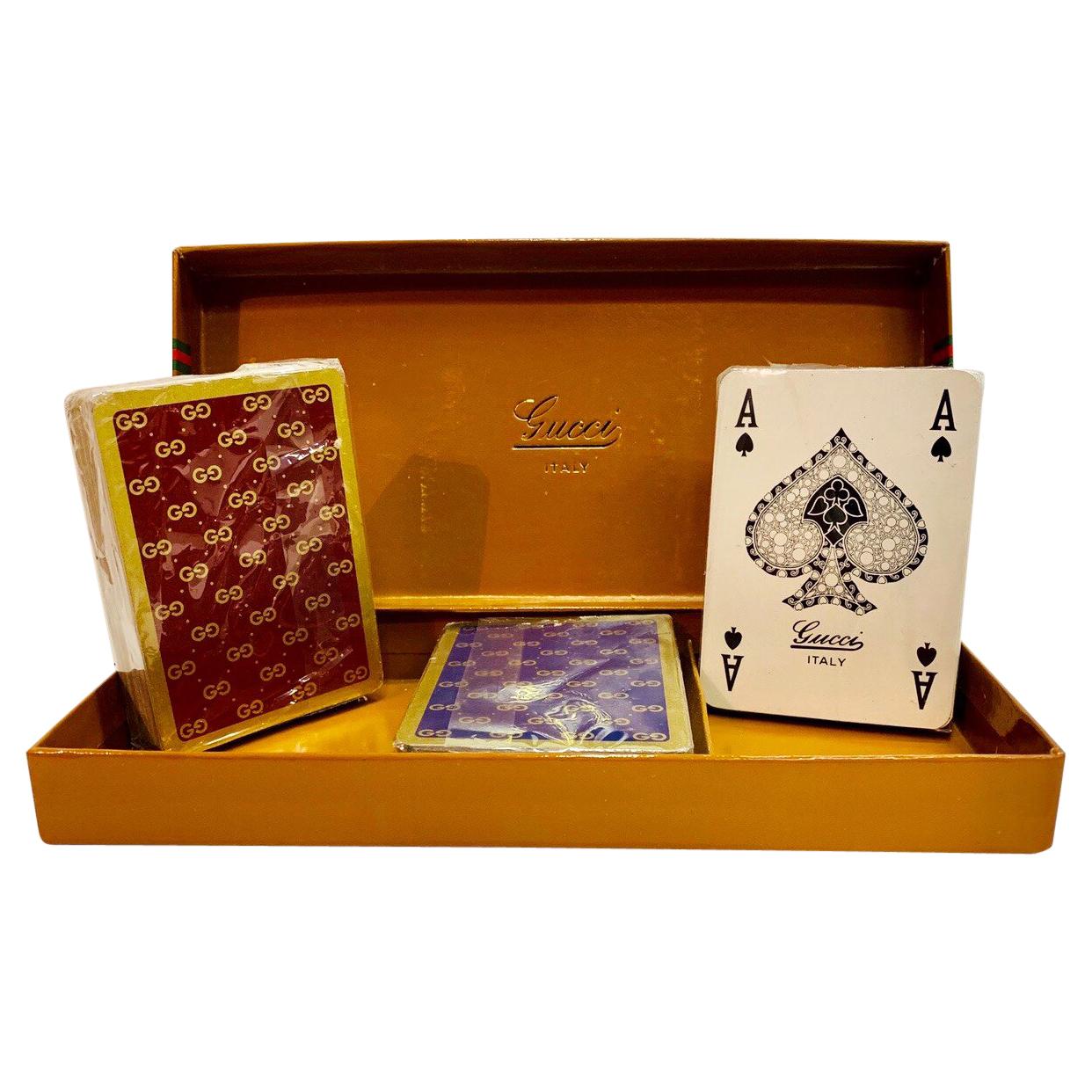 GUCCI Never used authentic vintage playing cards For Sale