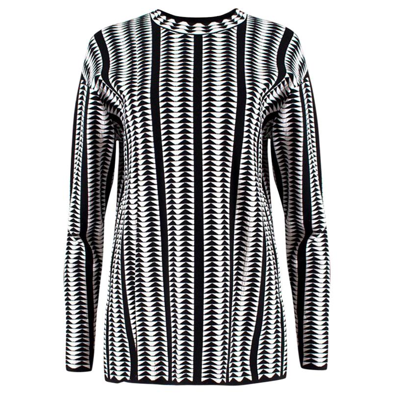 Alaia Monochrome Geometric Sweatshirt US 8