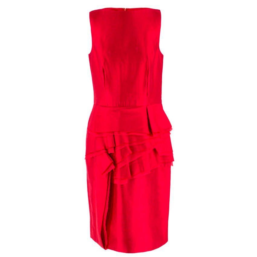 CH by Carolina Herrera duchess silk-blend satin dress US 8 For Sale