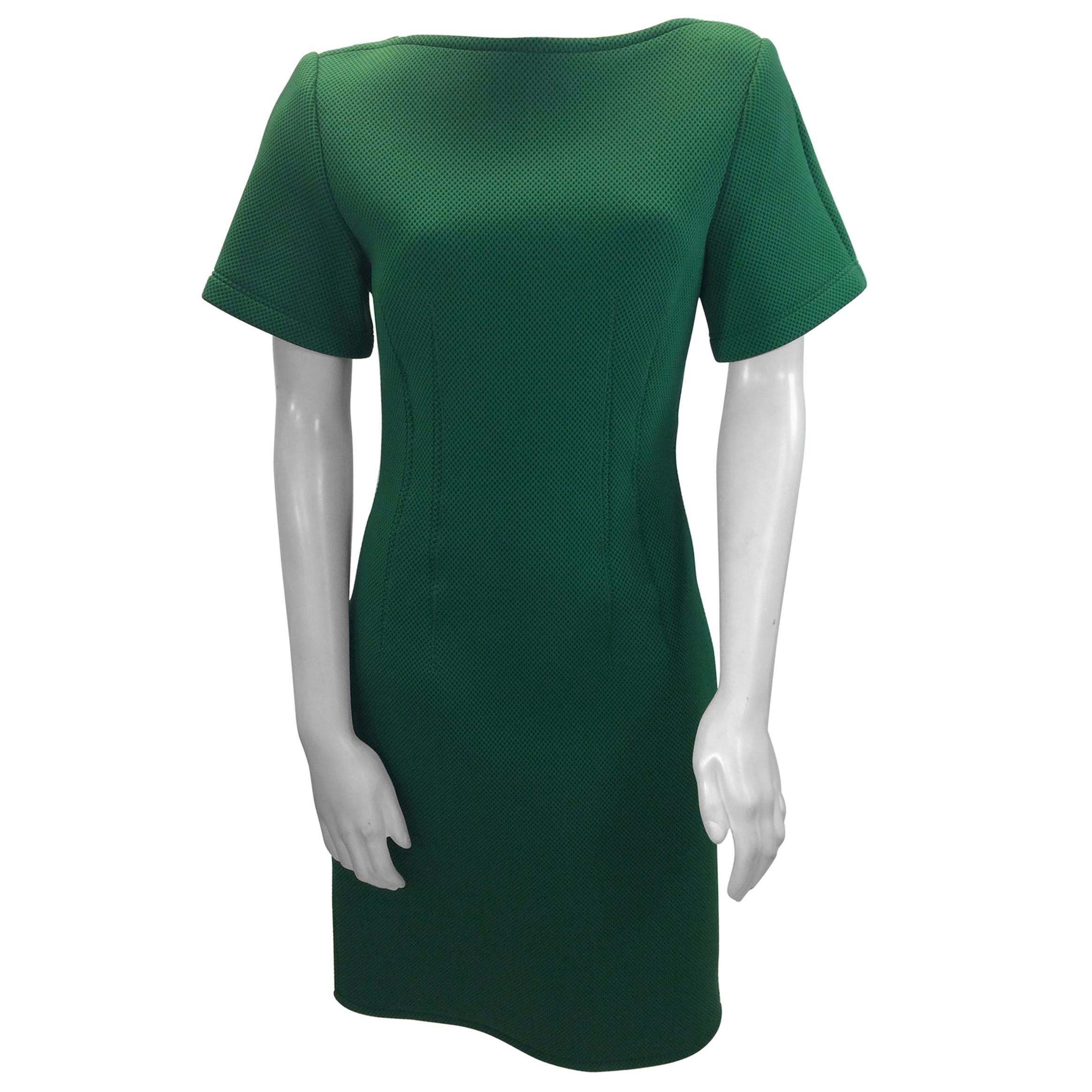 Lanvin Bright Green Short Sleeve Dress For Sale