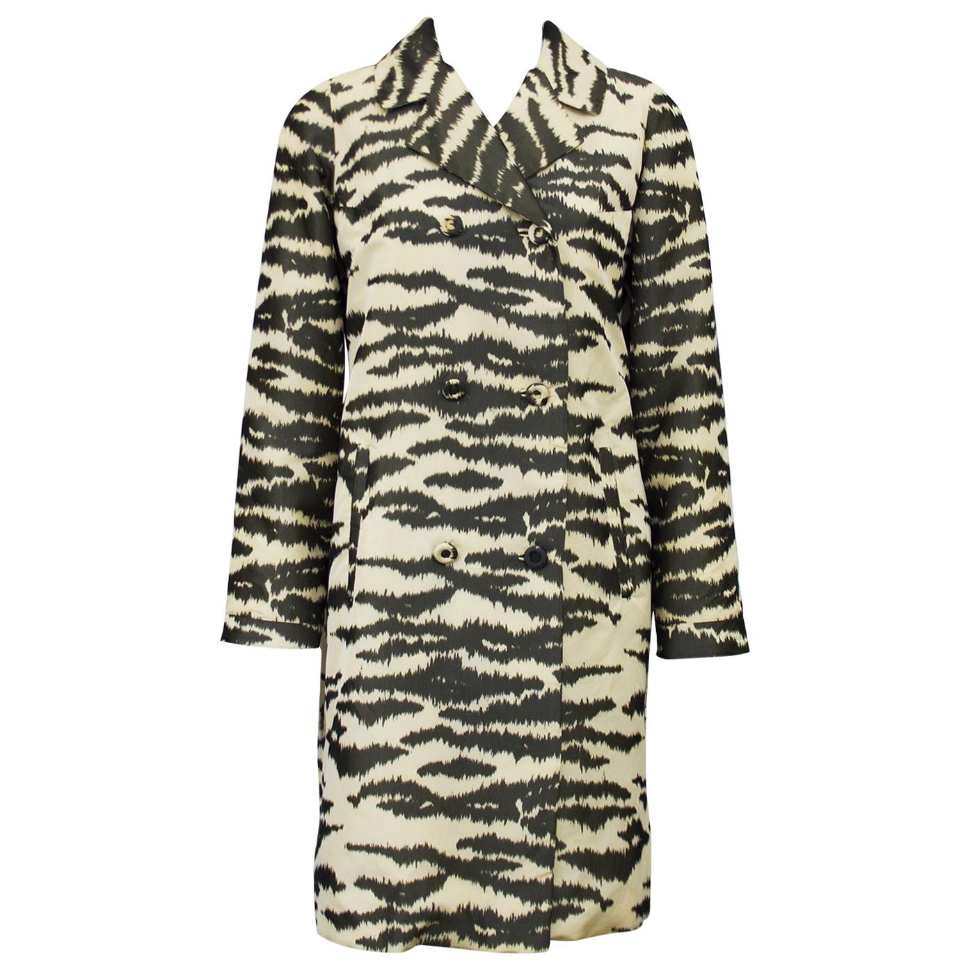 zebra trench coat
