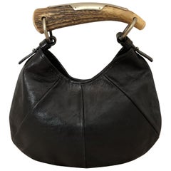 Yves Saint Laurent Black Leather Mombassa Handbag by Tom Ford