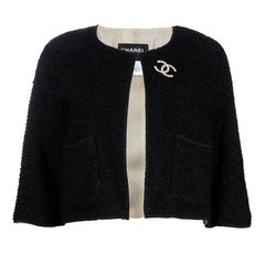 Chanel Black Textured Jacket S