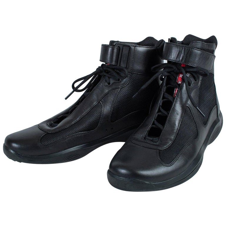 New Men's Prada America's Cup High Top Sneaker, 21st Century at 1stDibs | prada  shoes america's cup, prada america's cup high top