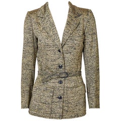 Yves Saint Laurent Belted Lurex Blazer