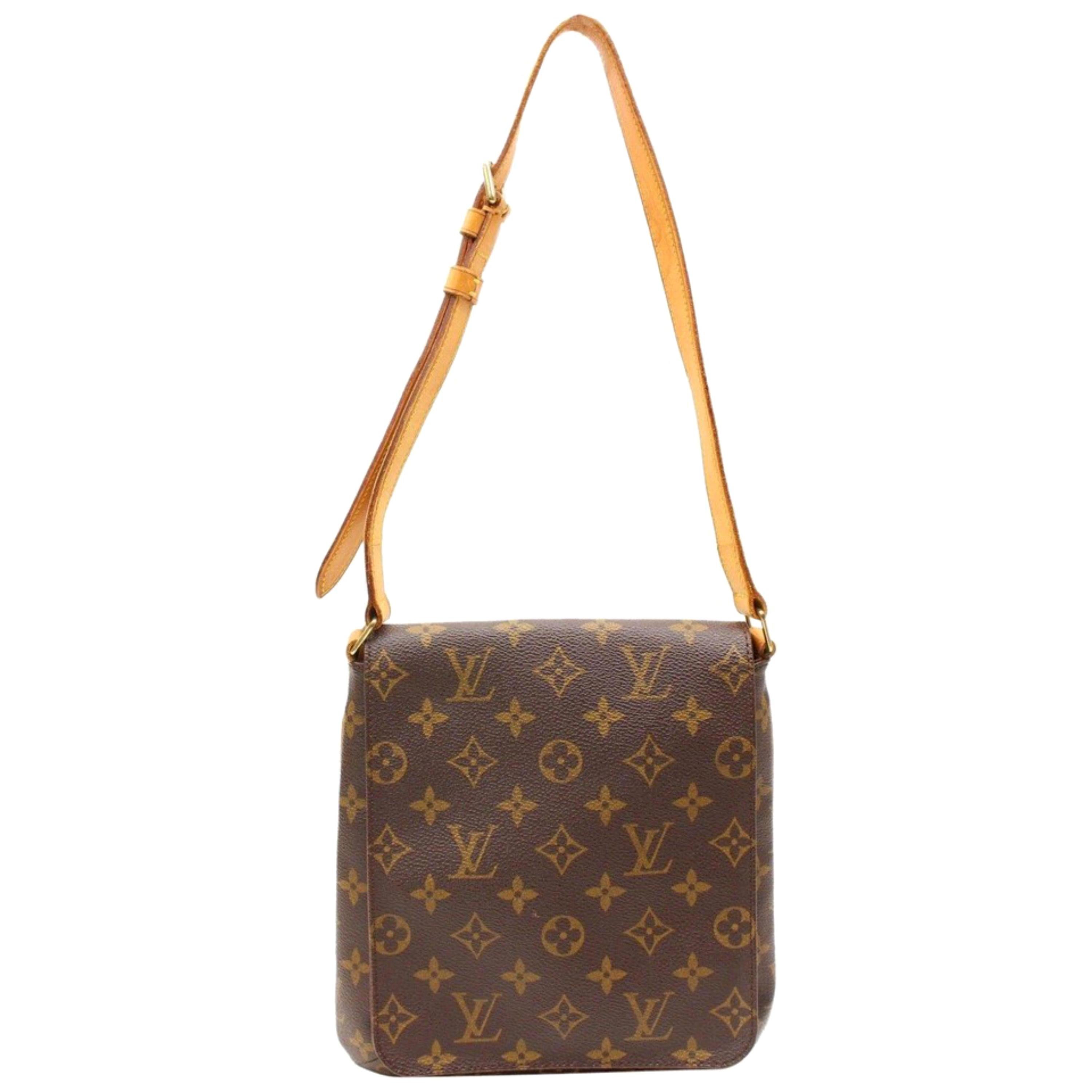 Louis Vuitton Musette Monogram Salsa 867338 Brown Coated Canvas Shoulder Bag For Sale
