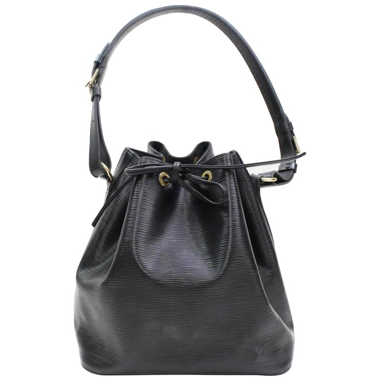 Louis Vuitton Epi Noir Petit Noe 867621 Black Leather Hobo Bag For Sale ...