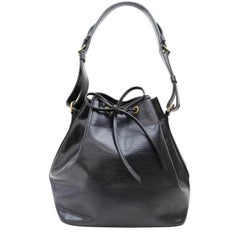 Louis Vuitton Epi Noir Petit Noe 867665 Black Leather Hobo Bag