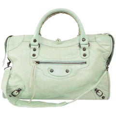 Balenciaga - Sac à bandoulière en cuir vert « Mint City », 2way 869570