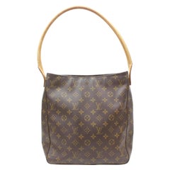 Louis Vuitton Looping Monogram Gm 869257 Brown Coated Canvas Shoulder Bag
