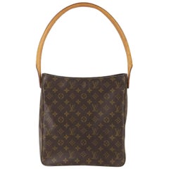 Louis Vuitton Looping Monogram Gm 869203 Brown Coated Canvas Shoulder Bag