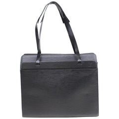 Louis Vuitton Croisette Noir Pm Zip Tote 868967 Black Leather Shoulder Bag