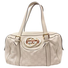 Gucci Boston Guccissima Web Gg Interlock Dialux Britt Joy 868936 Ivory Leather S