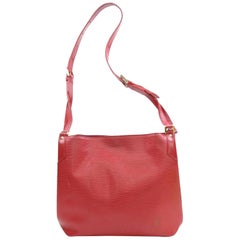 Louis Vuitton Mandara Epi Mm Hobo 868362 Red Leather Shoulder Bag