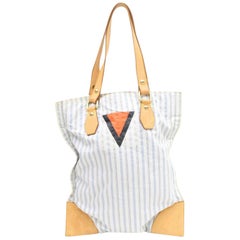 Louis Vuitton Cabas Mini Lin Monogram Tanger 868182 White Canvas Shoulder Bag