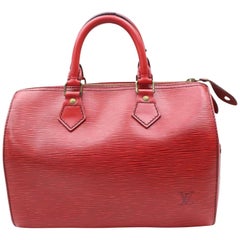 Louis Vuitton Speedy Epi 25 868169 Red Leather Satchel