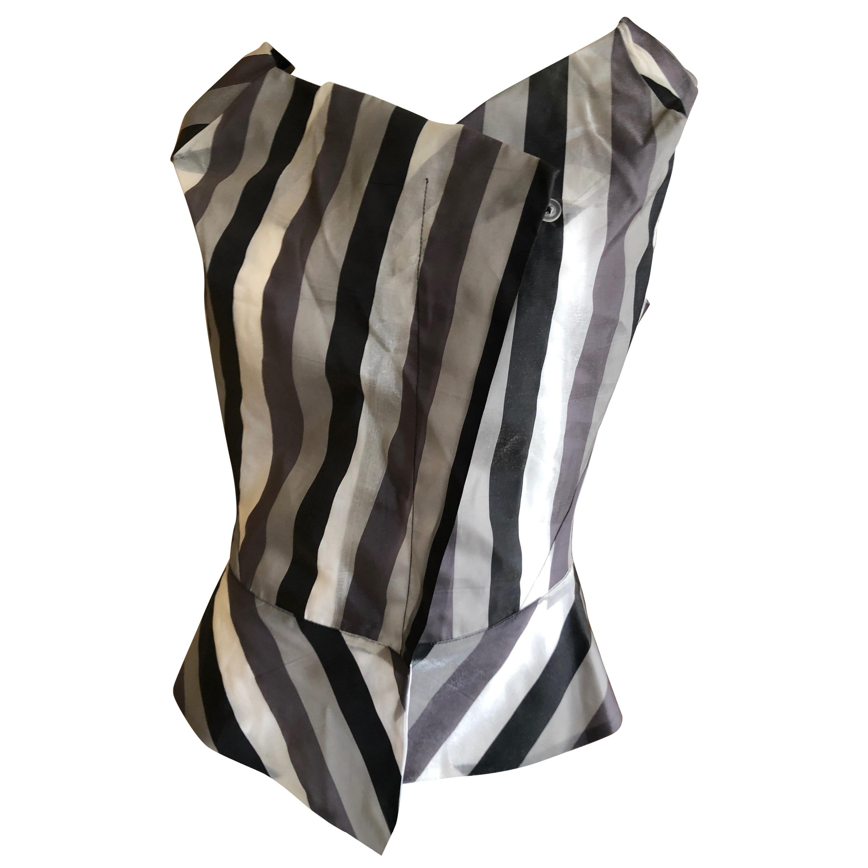 Vivienne Westwood Anglomania Gray Stripe Top For Sale