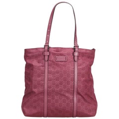 Gucci Pink GG Nylon Tote Bag
