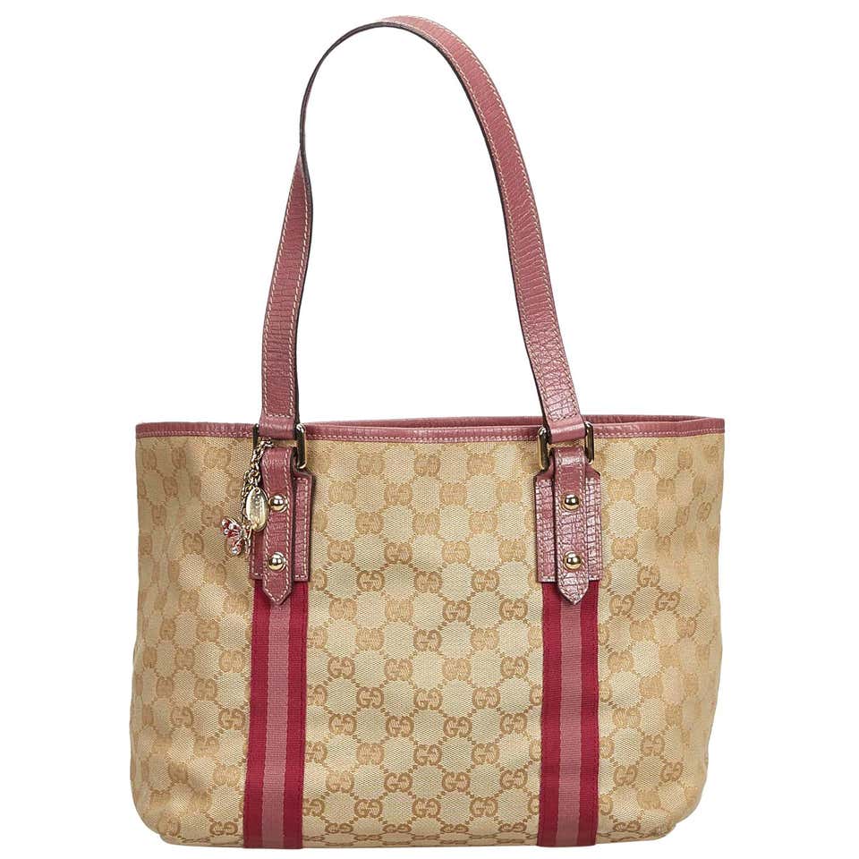 Gucci Brown GG Jacquard Jolicoeur Tote Bag For Sale at 1stDibs