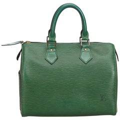 Vintage Louis Vuitton Green Epi Speedy 25